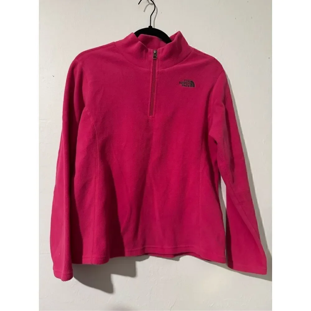The north face pink pullover long sleeve sweater girls 18 XL